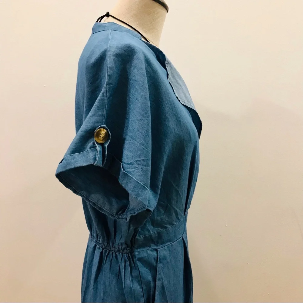 Vintage style Julia chambray jumpsuit. Size L. Excellent used condition - Picture 5 of 12